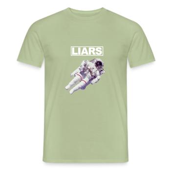 NASA Liars / Faux Space - T-shirt homme - vert sauge - Devant - AI Model Male 178 light (178cm)
