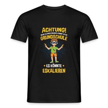 Schulanfang Einschulung 1 Klasse Grundschule - Männer T-Shirt - Schwarz - Vorne - AI Model Male 178 light (178cm)