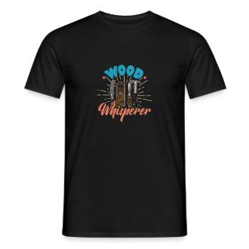charpentier menuiserie menuiserie profession de menuisier - T-shirt homme - noir - Devant - AI Model Male 178 light (178cm)