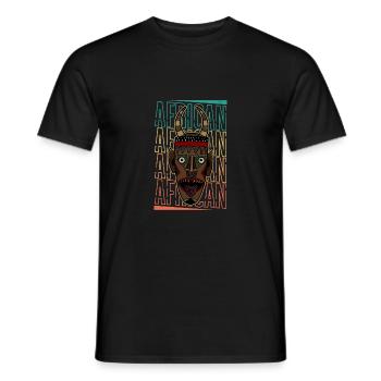 Africa Mask African Afro History - Men's T-Shirt - black - Front - AI Model Male 178 light (178cm)