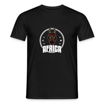 Africa Mask African Afro History - Men's T-Shirt - black - Front - AI Model Male 178 light (178cm)