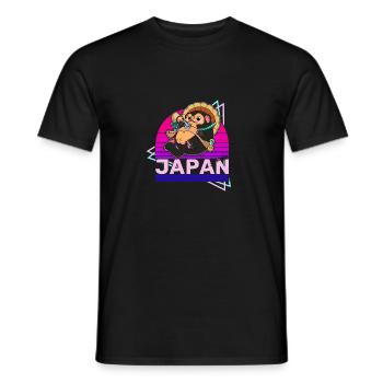 Raccoon Dog Raccoon Dog Enok Japan - Men's T-Shirt - black - Front - AI Model Male 178 light (178cm)