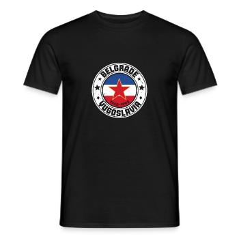 Jugoslavija Yougoslavie Jugo Tito SFRJ Jugoslawien - T-shirt homme - noir - Devant - AI Model Male 178 light (178cm)