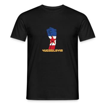 Jugoslavija Yougoslavie Jugo Tito SFRJ Jugoslawien - T-shirt homme - noir - Devant - AI Model Male 178 light (178cm)