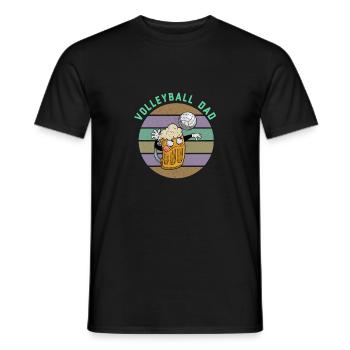 Volleyball Bier Biertrinker Volleyballtrainer - Männer T-Shirt - Schwarz - Vorne - AI Model Male 178 light (178cm)