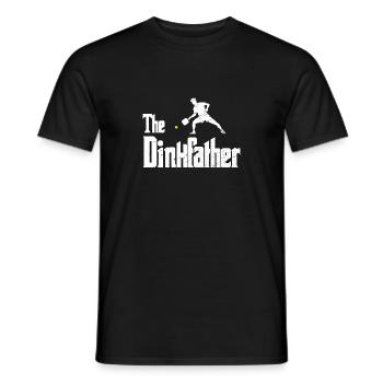 The Dinkfather Funny Pickle Dad Sports Pun - Men's T-Shirt - black - Front - AI Model Male 178 light (178cm)