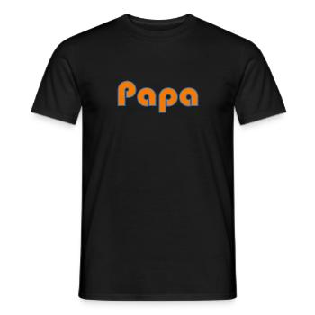 PAPOUNET. DAD. FATHER's DAY. HAPPY BIRTHDAY DAD - Men's T-Shirt - black - Front - AI Model Male 178 light (178cm)
