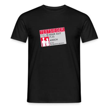 Testsieger Hintern - Lustiges Party Motiv - Männer T-Shirt - Schwarz - Vorne - AI Model Male 178 light (178cm)