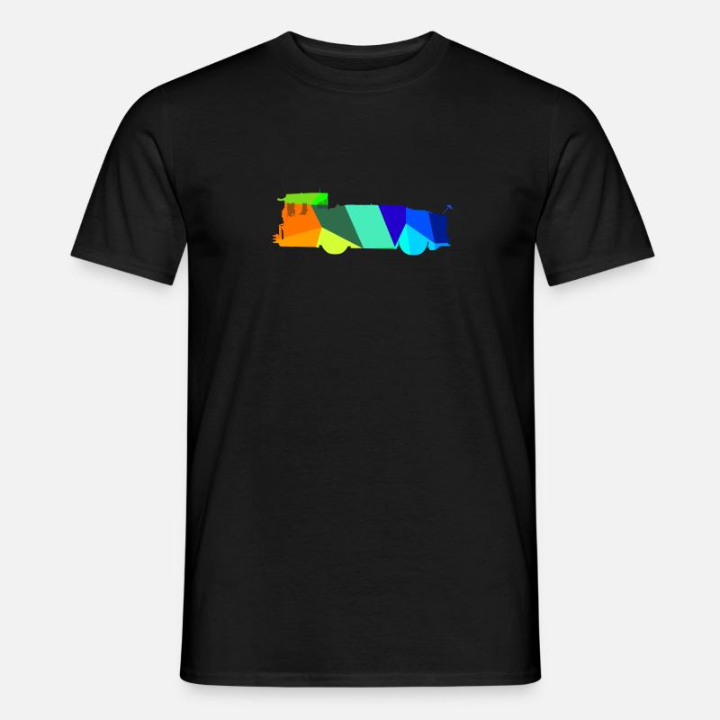 Flugzeugschlepper Regenbogen Polygon Rollfeld - Männer T-Shirt - Schwarz
