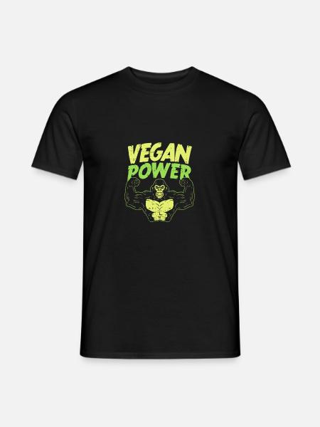 Vegan Power - Männer T-Shirt - Schwarz