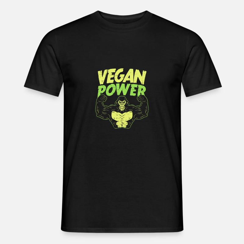 Vegan Power - Männer T-Shirt - Schwarz