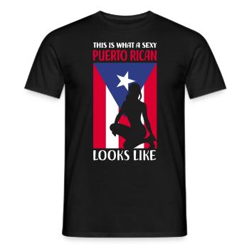 Puerto Rico Geschenkidee | Puerto Ricaner Heimat - Männer T-Shirt - Schwarz - Vorne - AI Model Male 178 light (178cm)
