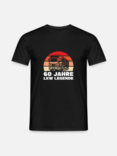 60. Geburtstag Geschenk LKW Fahrer - Männer T-Shirt - Schwarz