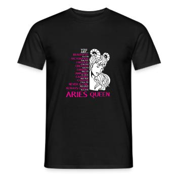 Sternzeichen Widder - Männer T-Shirt - Schwarz - Vorne - AI Model Male 178 light (178cm)