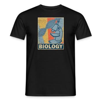 biology - Men's T-Shirt - black - Front - AI Model Male 178 light (178cm)