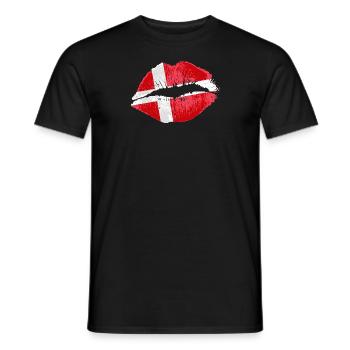 Kuss (Denmark - Men's T-Shirt - black - Front - AI Model Male 178 light (178cm)