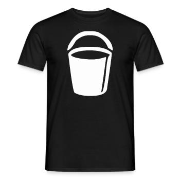 Éteindre un incendie avec le seau - T-shirt homme - noir - Devant - AI Model Male 178 light (178cm)