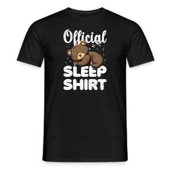 Bear Bears Baby Official Sleep Shirt Lazy Relax - Men's T-Shirt - black - Front - AI Model Male 178 light (178cm)