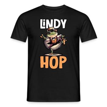 Lindy Hop Dancer Swinging Dancing Swing Dance - Men's T-Shirt - black - Front - AI Model Male 178 light (178cm)