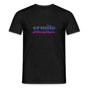 ermite philosophique - Männer T-Shirt - Schwarz - Vorne - AI Model Male 178 light (178cm)