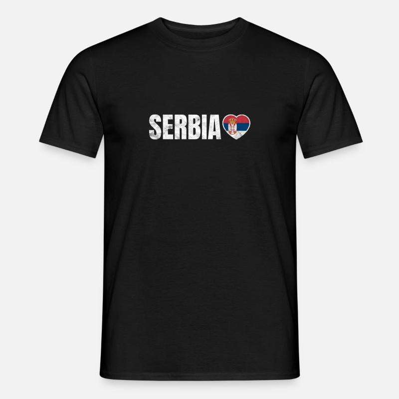 Serbien - Männer T-Shirt - Schwarz
