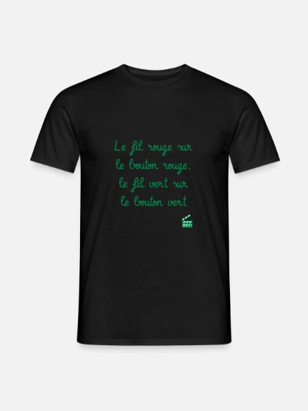 Le fil rouge sur le bouton rouge... 7ème Compagnie - T-shirt homme - noir