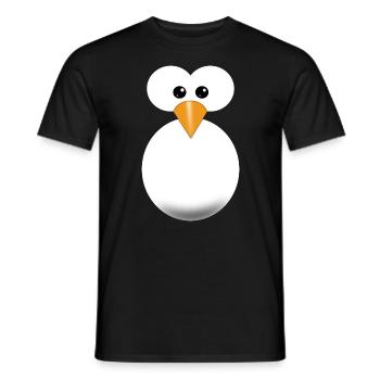 Penguin - Men's T-Shirt - black - Front - AI Model Male 178 light (178cm)