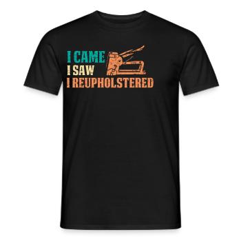 Restorer Upholstered Furniture - Men's T-Shirt - black - Front - AI Model Male 178 light (178cm)