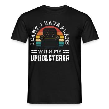 Restorer Upholstered Furniture - Men's T-Shirt - black - Front - AI Model Male 178 light (178cm)