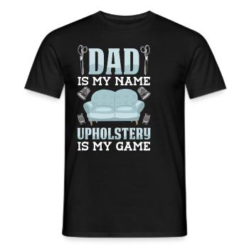 Restorer Upholstered Furniture - Men's T-Shirt - black - Front - AI Model Male 178 light (178cm)