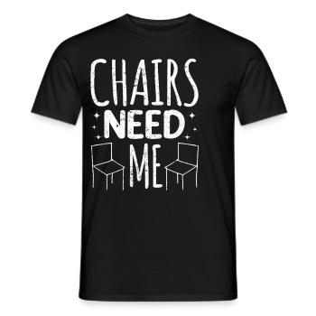 Restorer Upholstered Furniture - Men's T-Shirt - black - Front - AI Model Male 178 light (178cm)