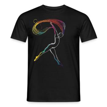 Aerialist Aerial Silk Circus Air Silk - Men's T-Shirt - black - Front - AI Model Male 178 light (178cm)