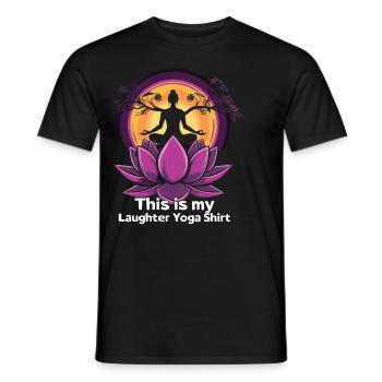 Meditation Lustiges Lachen Yoga - Männer T-Shirt - Schwarz - Vorne - AI Model Male 178 light (178cm)