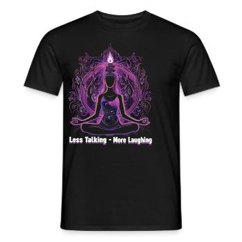 Meditation Funny Laughter Yoga - Men's T-Shirt - black - Front - AI Model Male 178 light (178cm)