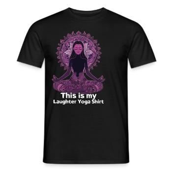 Meditation Lustiges Lachen Yoga - Männer T-Shirt - Schwarz - Vorne - AI Model Male 178 light (178cm)