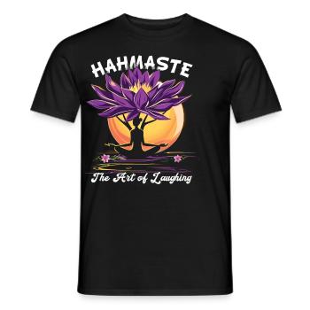 Meditation Lustiges Lachen Yoga - Männer T-Shirt - Schwarz - Vorne - AI Model Male 178 light (178cm)