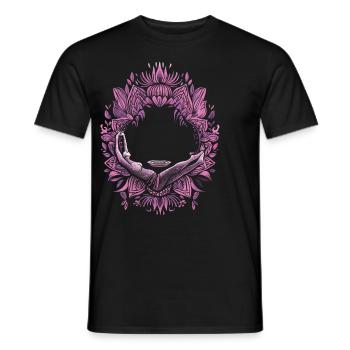 Meditation Funny Laughter Yoga - Men's T-Shirt - black - Front - AI Model Male 178 light (178cm)