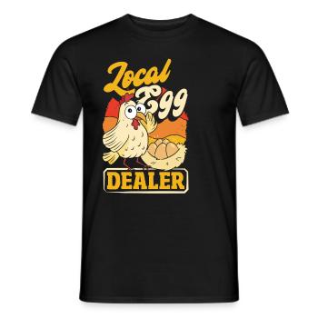 Unterstützen Sie lokale Eierhändler - Männer T-Shirt - Schwarz - Vorne - AI Model Male 178 light (178cm)