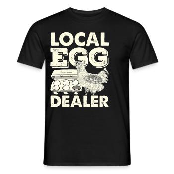 Unterstützen Sie lokale Eierhändler - Männer T-Shirt - Schwarz - Vorne - AI Model Male 178 light (178cm)