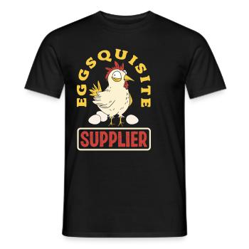 Unterstützen Sie lokale Eierhändler - Männer T-Shirt - Schwarz - Vorne - AI Model Male 178 light (178cm)