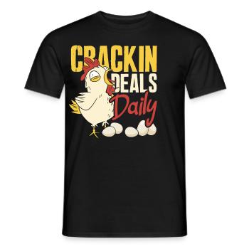Unterstützen Sie lokale Eierhändler - Männer T-Shirt - Schwarz - Vorne - AI Model Male 178 light (178cm)