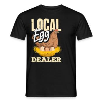 Unterstützen Sie lokale Eierhändler - Männer T-Shirt - Schwarz - Vorne - AI Model Male 178 light (178cm)