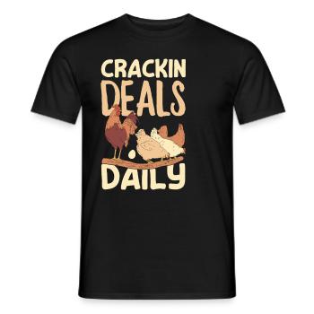 Unterstützen Sie lokale Eierhändler - Männer T-Shirt - Schwarz - Vorne - AI Model Male 178 light (178cm)