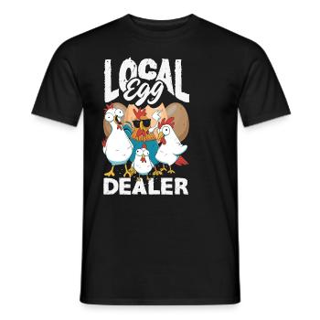 Unterstützen Sie lokale Eierhändler - Männer T-Shirt - Schwarz - Vorne - AI Model Male 178 light (178cm)
