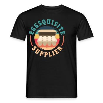 Unterstützen Sie lokale Eierhändler - Männer T-Shirt - Schwarz - Vorne - AI Model Male 178 light (178cm)