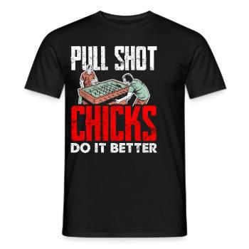 Tischfußballer Und Tischfußballer - Männer T-Shirt - Schwarz - Vorne - AI Model Male 178 light (178cm)