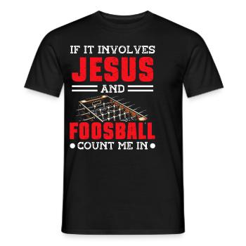 Tischfußballer Und Tischfußballer - Männer T-Shirt - Schwarz - Vorne - AI Model Male 178 light (178cm)