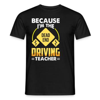 Driving School Driving Instructor - Men's T-Shirt - black - Front - AI Model Male 178 light (178cm)