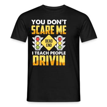 Driving School Driving Instructor - Men's T-Shirt - black - Front - AI Model Male 178 light (178cm)