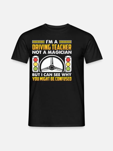 Fahrschule Fahrlehrer - Männer T-Shirt - Schwarz